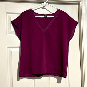 SHEIN Plum Lace Blouse